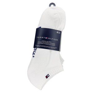 NWT 6-PAIRS PACK TOMMY HILFIGER MEN'S WHITE NO SHOW CUT SOCKS SIZES 7-12